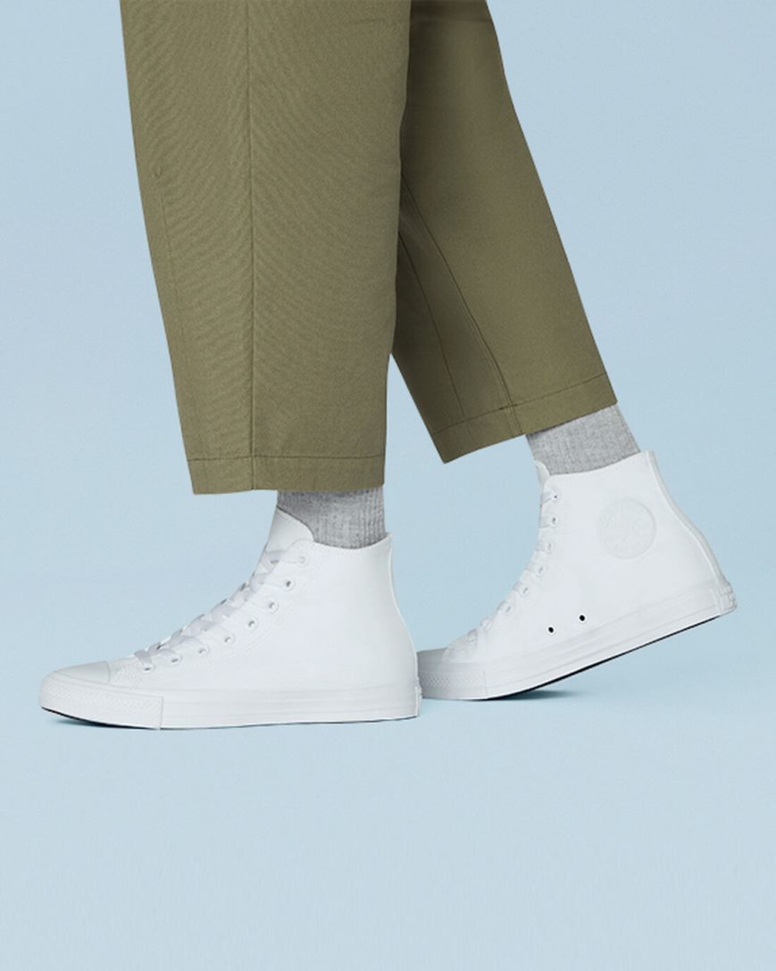 Men's Converse Chuck Taylor All Star Classic High Top Shoes White | AU 5C049J